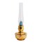Aladdin Genie III Oil Lamp, Indoor Emergency Lighting for Shelf, Table or Hanging, Glass Bowl with Brass or Nickel Burner